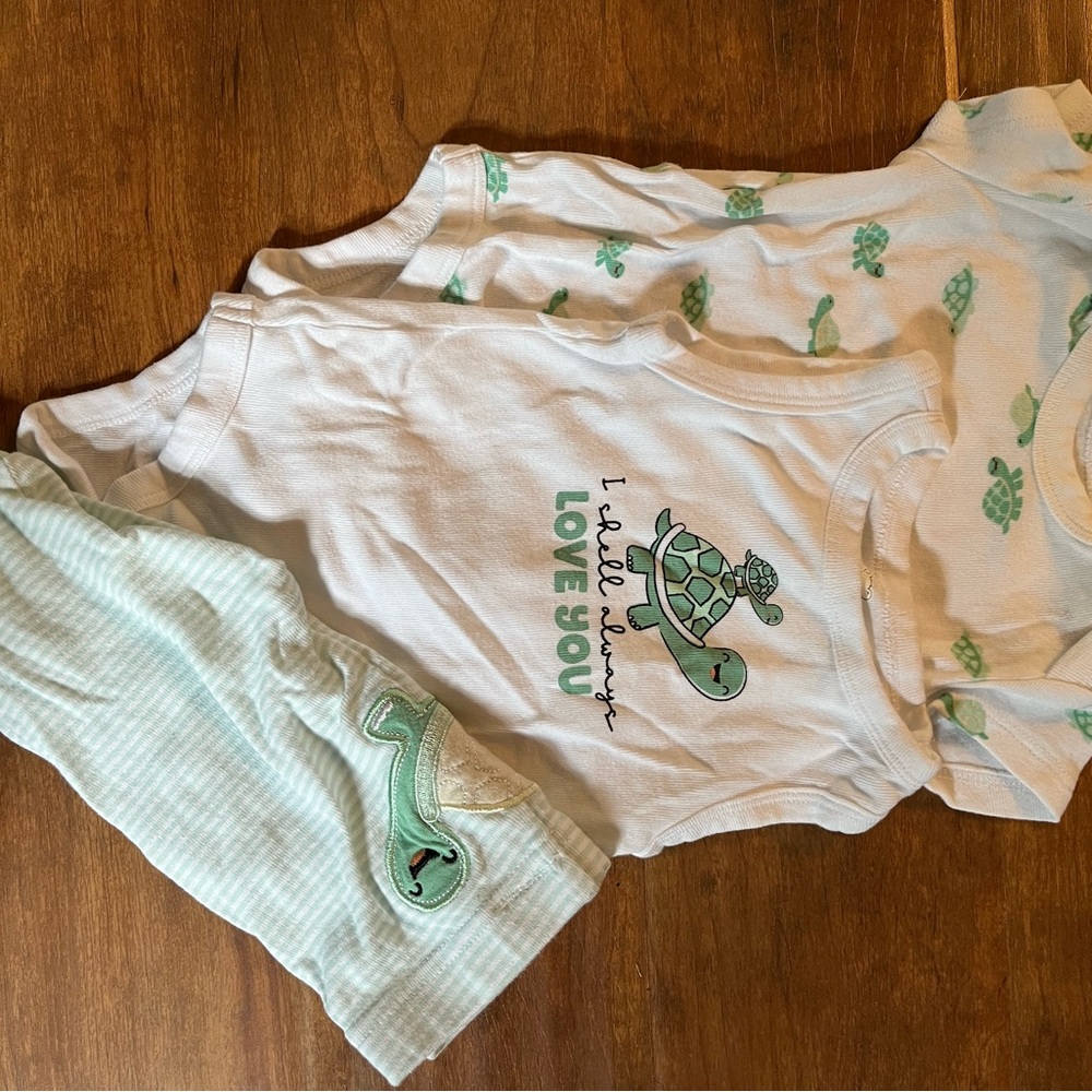 Adorable Turtle Baby Onesie Set